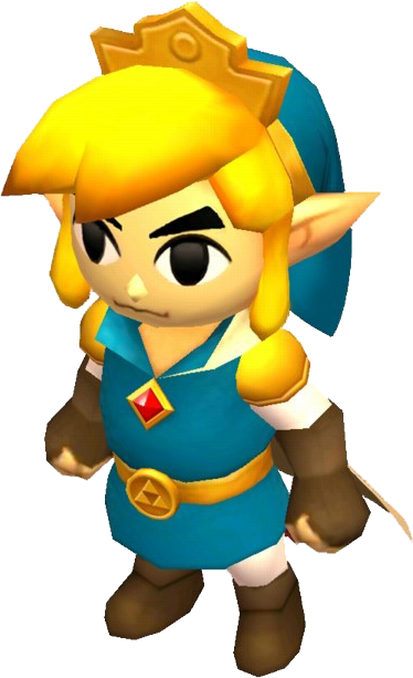 Link dans sa magnifique Tenue Cape et Épée (Artwork - Les tenues - Tri Force Heroes)