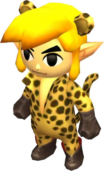 Link portant le Costume Guépard... Graou ! (Artwork - Les tenues - Tri Force Heroes)