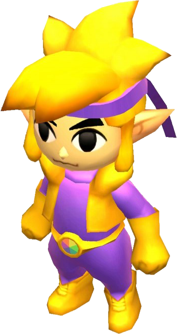 Link portant la Tenue d'Endurance (Artwork - Les tenues - Tri Force Heroes)