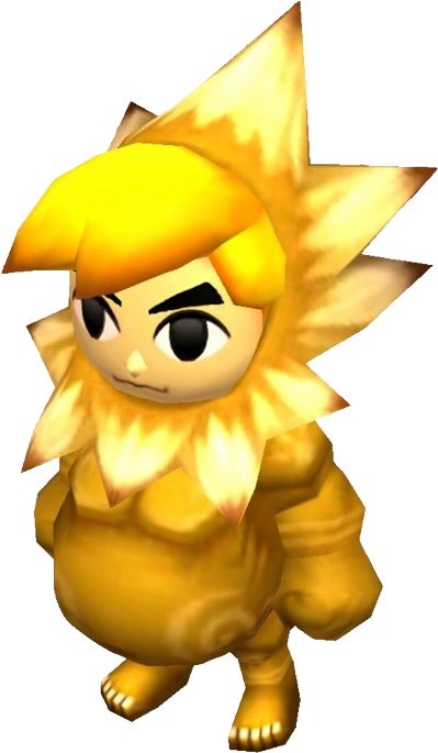 Link portant le Costume de Goron (Artwork - Les tenues - Tri Force Heroes)