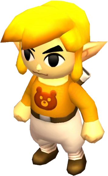 Link habillé avec la Tenue Basique (Artwork - Les tenues - Tri Force Heroes)