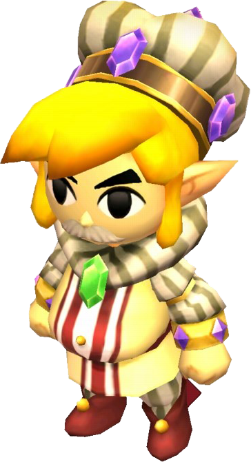 Link dans sa Tenue Martingale (Artwork - Les tenues - Tri Force Heroes)