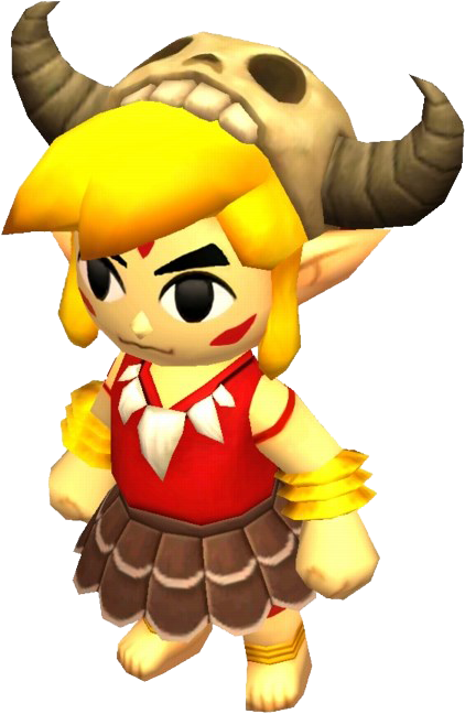 Link portant la Tenue Boomerang (Artwork - Les tenues - Tri Force Heroes)