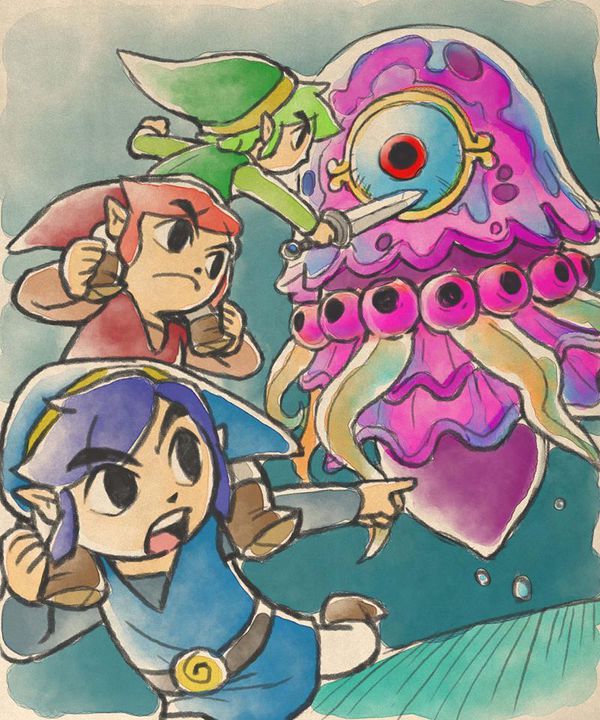 Sixième image des crédits de Tri Force Heroes  (Artwork - Crédits de fin - Tri Force Heroes)