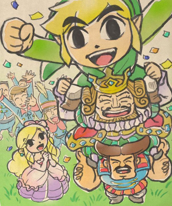 Huitième image des crédits de Tri Force Heroes  (Artwork - Crédits de fin - Tri Force Heroes)