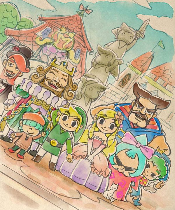 Dernière image des crédits de Tri Force Heroes (Artwork - Crédits de fin - Tri Force Heroes)