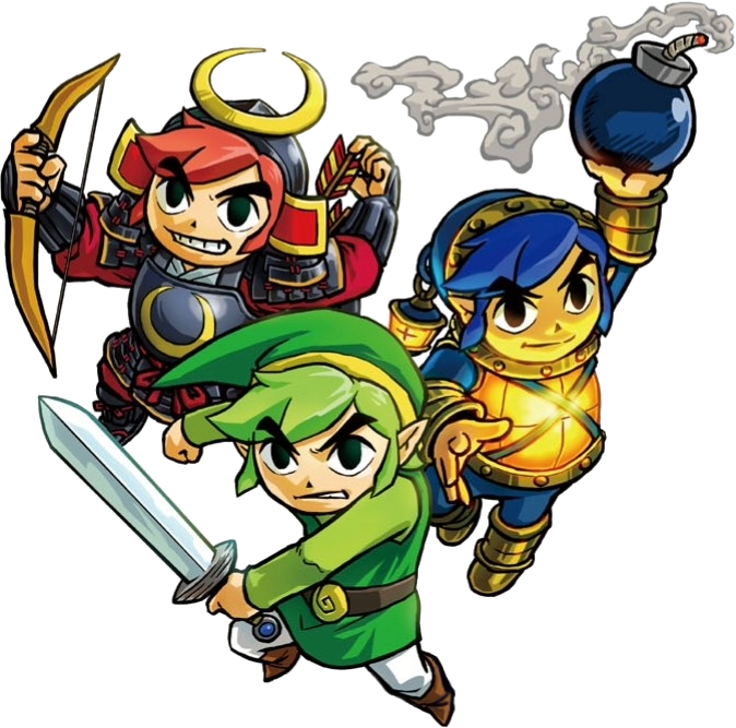 Les trois Link, prêts à en découdre ! (Artwork - Link - Tri Force Heroes)