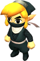 Link portant la tenue de Ninja (Artwork - Les tenues - Tri Force Heroes)