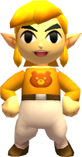 Link posant avec la tenue Basique (Artwork - Les tenues - Tri Force Heroes)