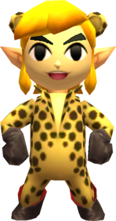 Link posant avec le Costume Guépard (Artwork - Les tenues - Tri Force Heroes)