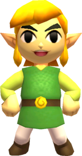 Link posant avec la Tunique de Héros (Artwork - Les tenues - Tri Force Heroes)