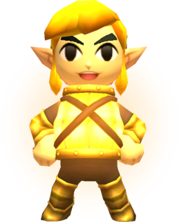 Link posant avec le Tricot Lanterne (Artwork - Les tenues - Tri Force Heroes)