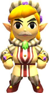 Link posant avec la Tenue Martingale (Artwork - Les tenues - Tri Force Heroes)