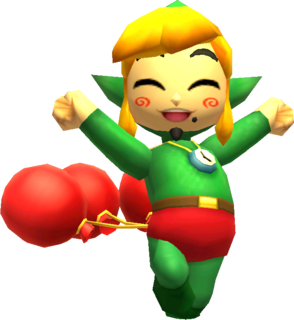 Link posant avec le Collant Baudruche (Artwork - Les tenues - Tri Force Heroes)