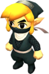 Link portant la tenue de Ninja