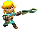 Link posant avec l’Armure Dieu Démon