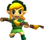 Link posant avec la Tenue Kokiri