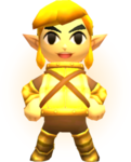 Link posant avec le Tricot Lanterne