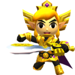 Link posant avec tenue la Haute-Coupure