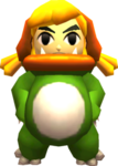 Link posant avec le Costume de Zora