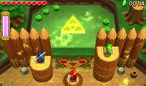 Screenshot de Tri Force Heroes : Niveau 1-1 - Forêt Mojo