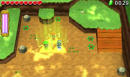 Screenshot de Tri Force Heroes : Niveau 1-1 - Forêt Mojo