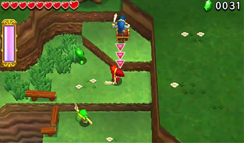 Screenshot de Tri Force Heroes : Niveau 1-1 - Forêt Mojo