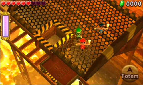 Screenshot de Tri Force Heroes : Niveau 3-2 Les Galeries hinox