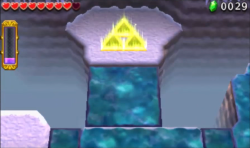 Screenshot de Tri Force Heroes : Niveau 4-2 Le Ravin Boules de Neige