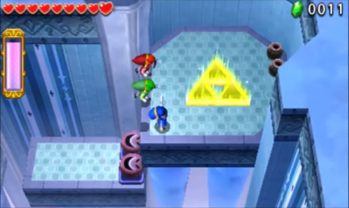 Screenshot de Tri Force Heroes : Niveau 4-4 Le Temple de Glace