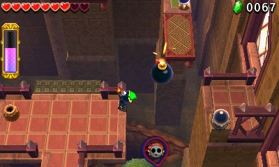 Screenshot de Tri Force Heroes : Niveau 5-2 La Réserve de Bombes