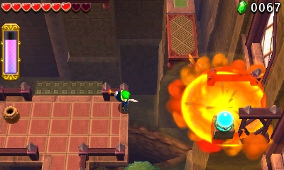 Screenshot de Tri Force Heroes : Niveau 5-2 La Réserve de Bombes