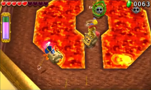 Screenshot de Tri Force Heroes : Niveau 8-4 – Temple du Ciel