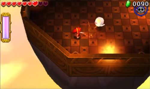 Screenshot de Tri Force Heroes : Niveau 8-4 – Temple du Ciel