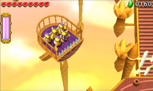 Screenshot de Tri Force Heroes : Niveau 8-4 – Temple du Ciel