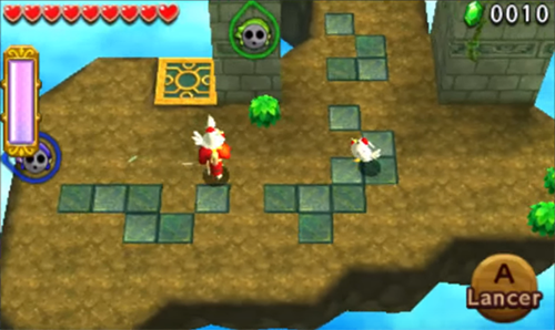 Screenshot de Tri Force Heroes : Niveau 8-1 – Jardins célestes