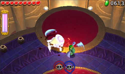 Screenshot de Tri Force Heroes : Niveau 8-4 – Temple du Ciel