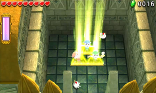 Screenshot de Tri Force Heroes : Niveau 8-1 – Jardins célestes