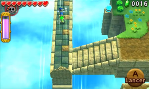 Screenshot de Tri Force Heroes : Niveau 8-1 – Jardins célestes