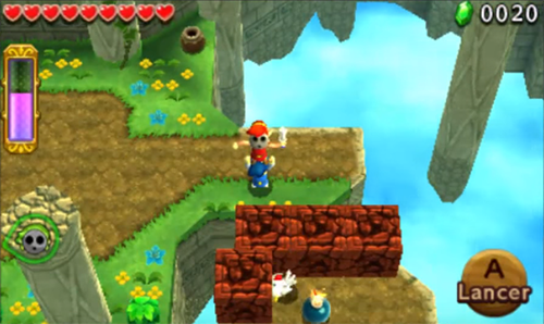 Screenshot de Tri Force Heroes : Niveau 8-1 – Jardins célestes