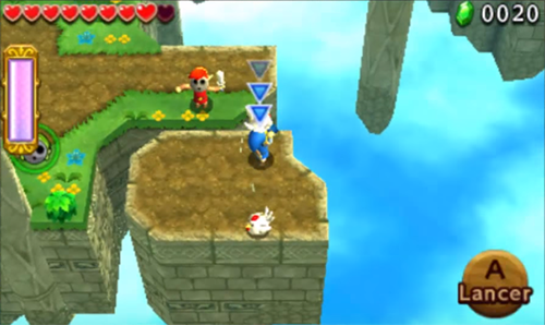 Screenshot de Tri Force Heroes : Niveau 8-1 – Jardins célestes