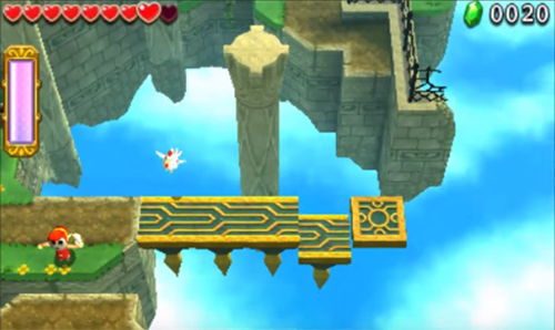 Screenshot de Tri Force Heroes : Niveau 8-1 – Jardins célestes