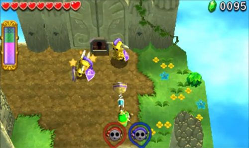 Screenshot de Tri Force Heroes : Niveau 8-1 – Jardins célestes