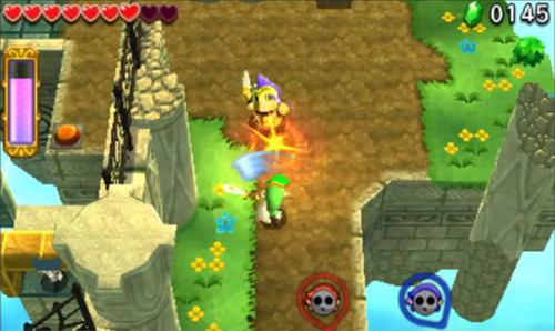 Screenshot de Tri Force Heroes : Niveau 8-1 – Jardins célestes