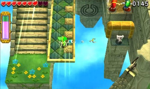 Screenshot de Tri Force Heroes : Niveau 8-1 – Jardins célestes