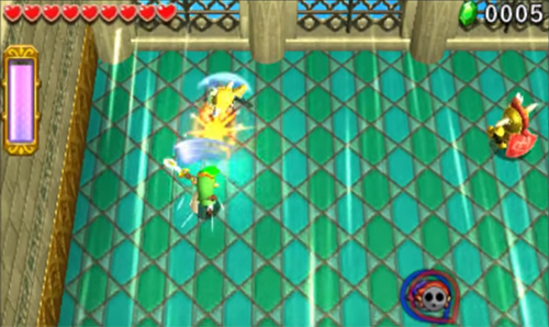 Screenshot de Tri Force Heroes : Niveau 8-2 – Fort aux Fourberies