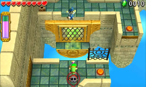 Screenshot de Tri Force Heroes : Niveau 8-2 – Fort aux Fourberies