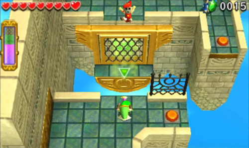 Screenshot de Tri Force Heroes : Niveau 8-2 – Fort aux Fourberies