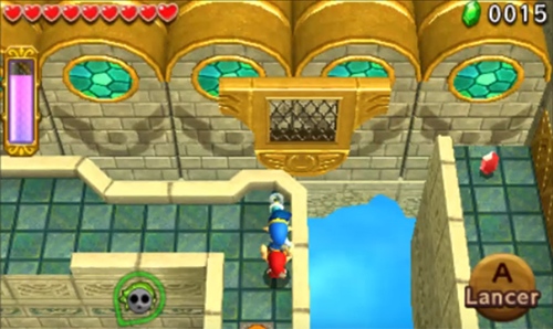 Screenshot de Tri Force Heroes : Niveau 8-2 – Fort aux Fourberies