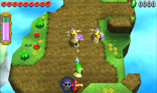 Screenshot de Tri Force Heroes : Niveau 8-1 – Jardins célestes